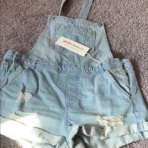 Jean overall shorts